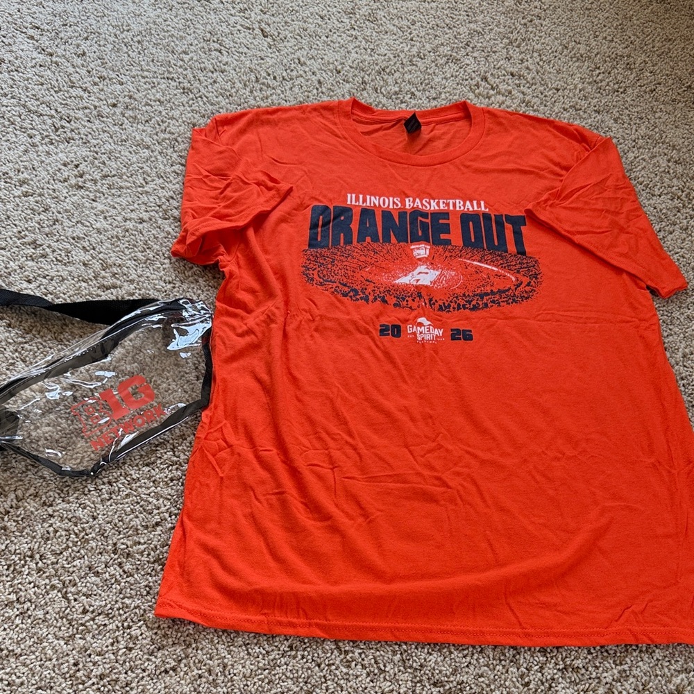 Port & Company Illinois Orange Easy Cotton Tee